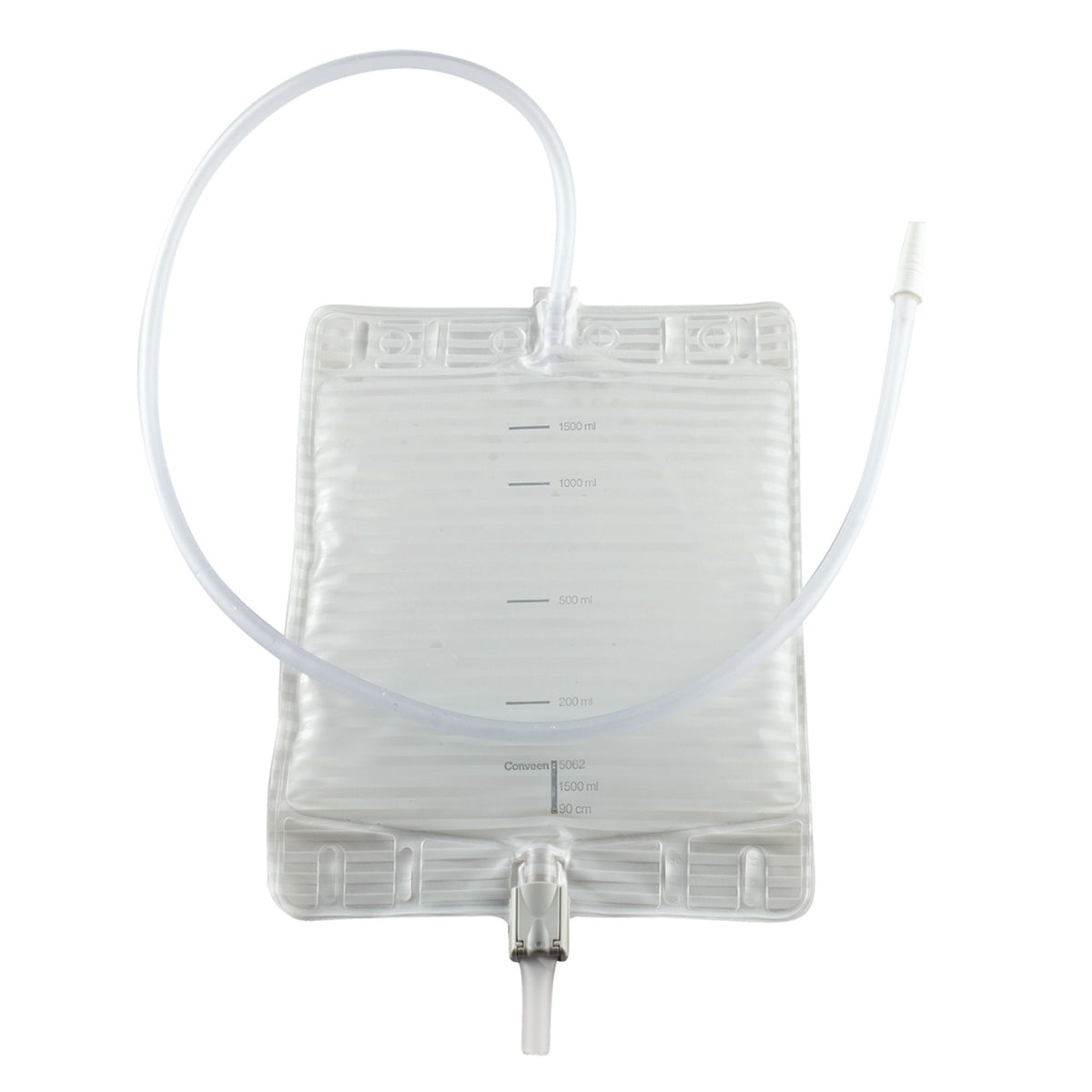 Urinary Leg Bag Conveen Security+ Anti-Reflux Valve Sterile 1500 mL Polyethylene / Flocked | 10/Box 1,500 mL · Box of 10