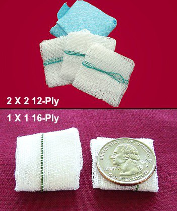 Gauze Sponge Fabco ORS 2 X 2 Inch 12 Ply Sterile X Ray Detectable 10 per Pouch / CSR Wrapped