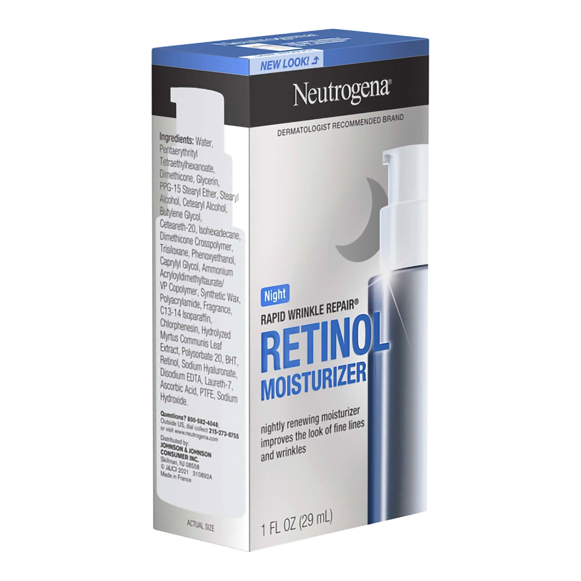facial moisturizer neutrogena rapid wrinkle repair night 1 oz pump bottle unscented lotion