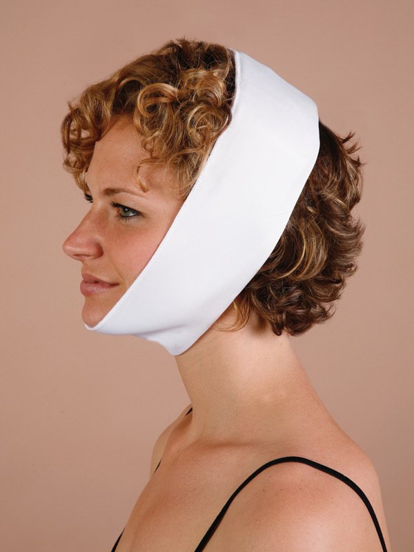 Facial Support Wrap Cool Jaw Econo One Size Fits Most Poly Blend Fabric White