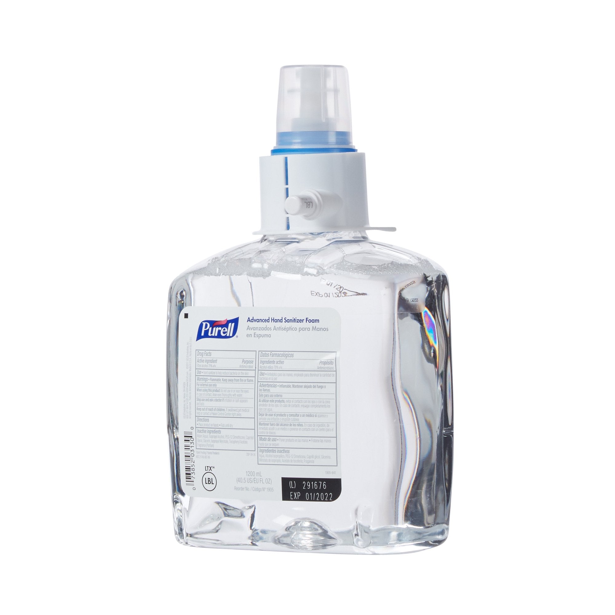Hand Sanitizer Purell Advanced 1,200 mL Ethyl Alcohol Foaming Dispenser Refill Bottle