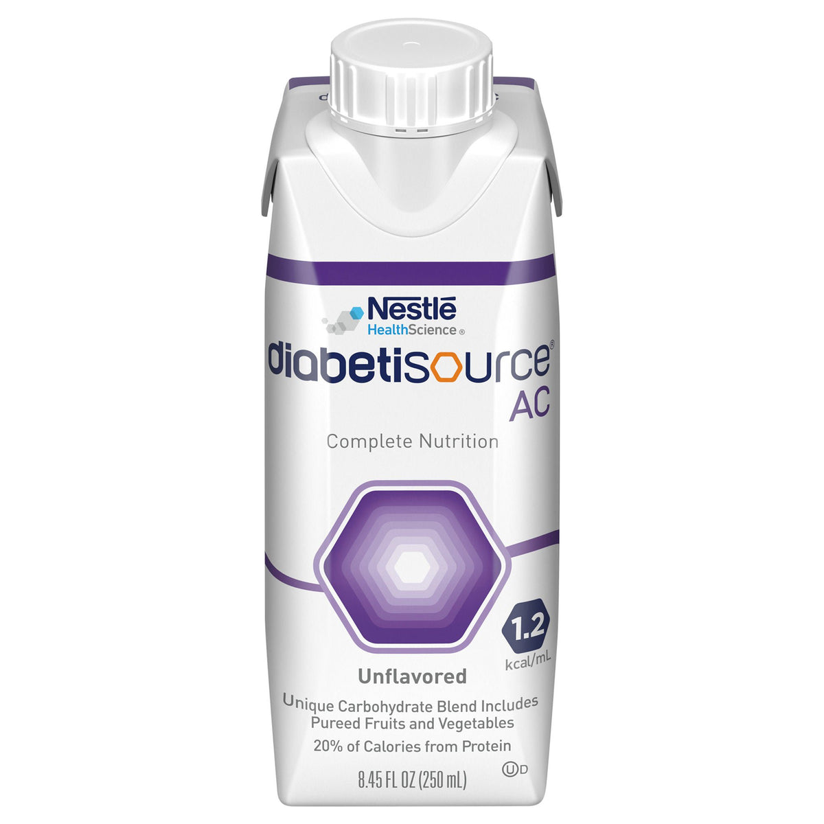 Tube Feeding Formula Diabetisource AC Unflavored Liquid 250 mL Carton | 250ML(24/Case) Default Title