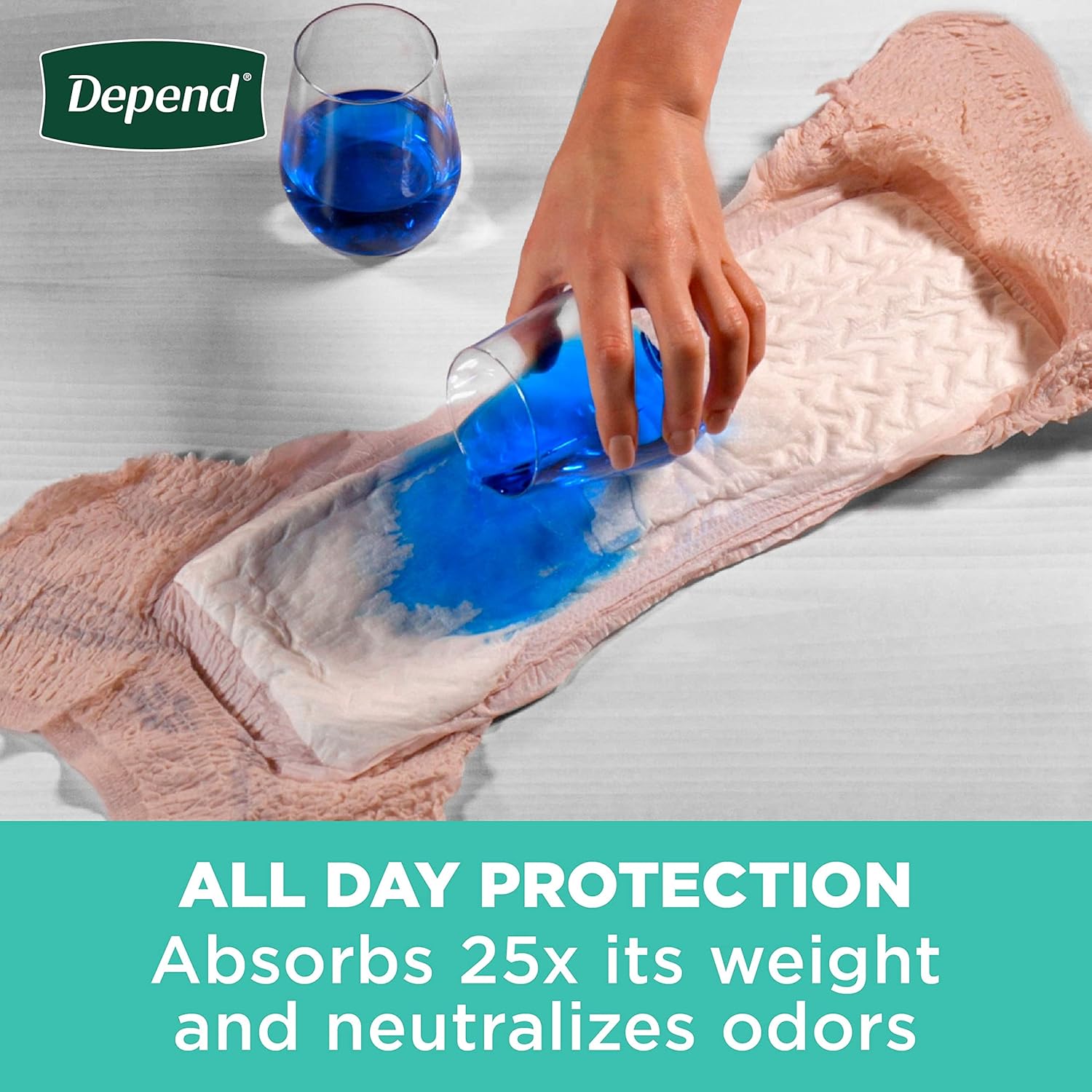 female adult absorbent underwear depend fresh protection waistband style 2x large disposable heavy absorbency packaging type case