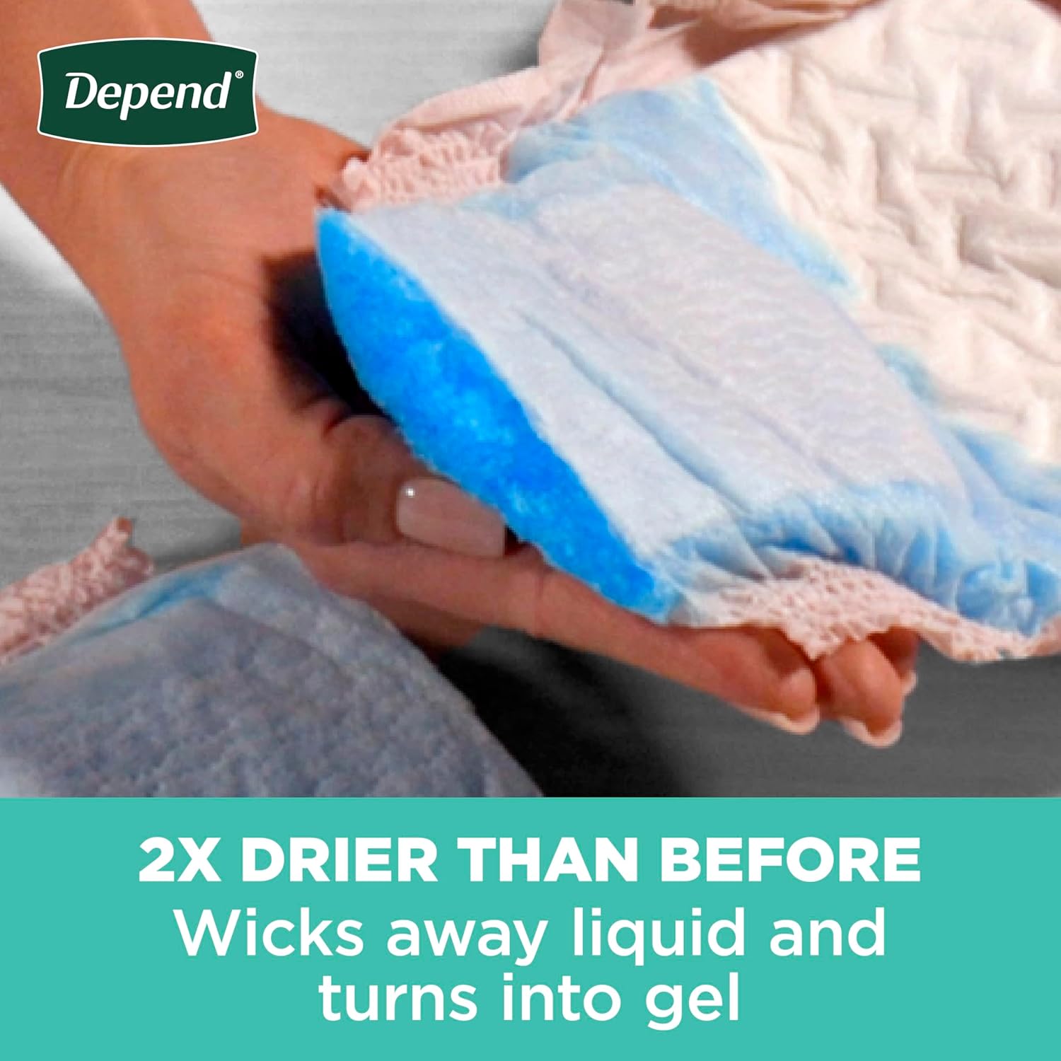 female adult absorbent underwear depend fresh protection waistband style small disposable heavy absorbency packaging type case