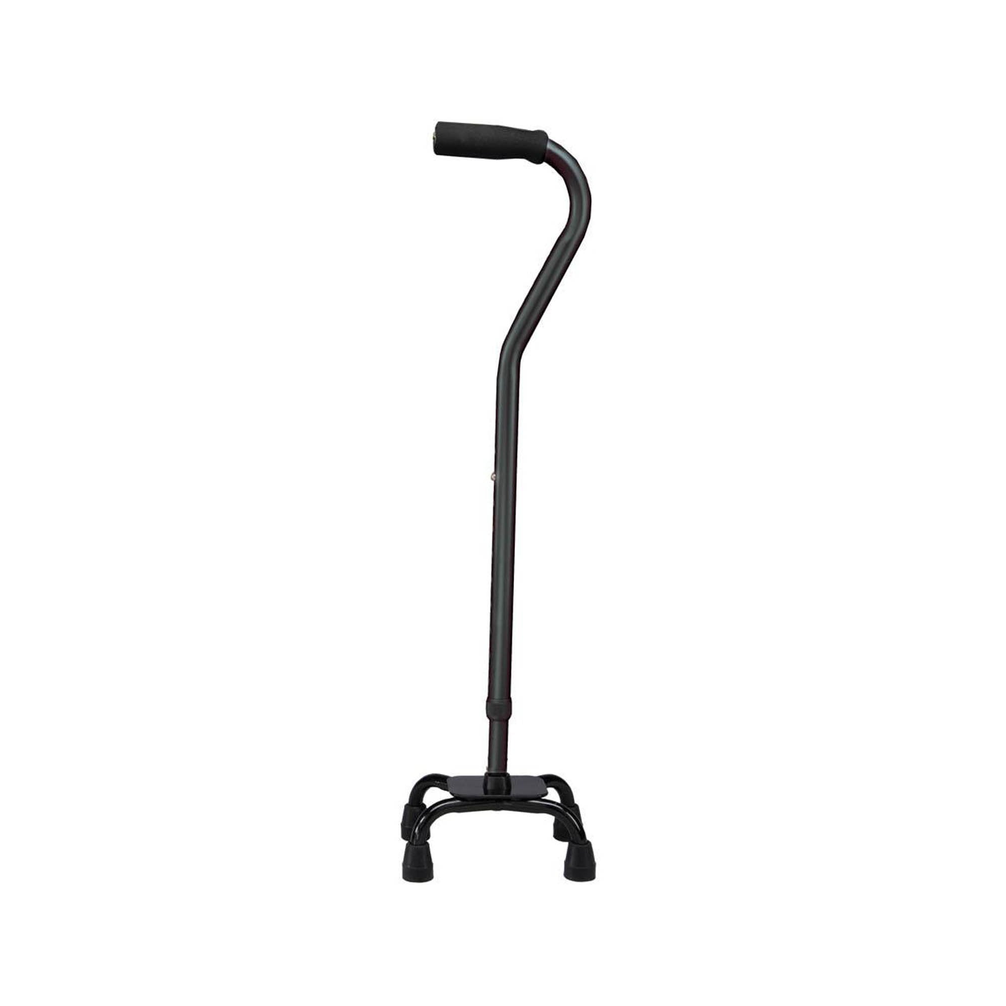Small Base Quad Cane Carex Aluminum 28 to 37 Inch Height Black