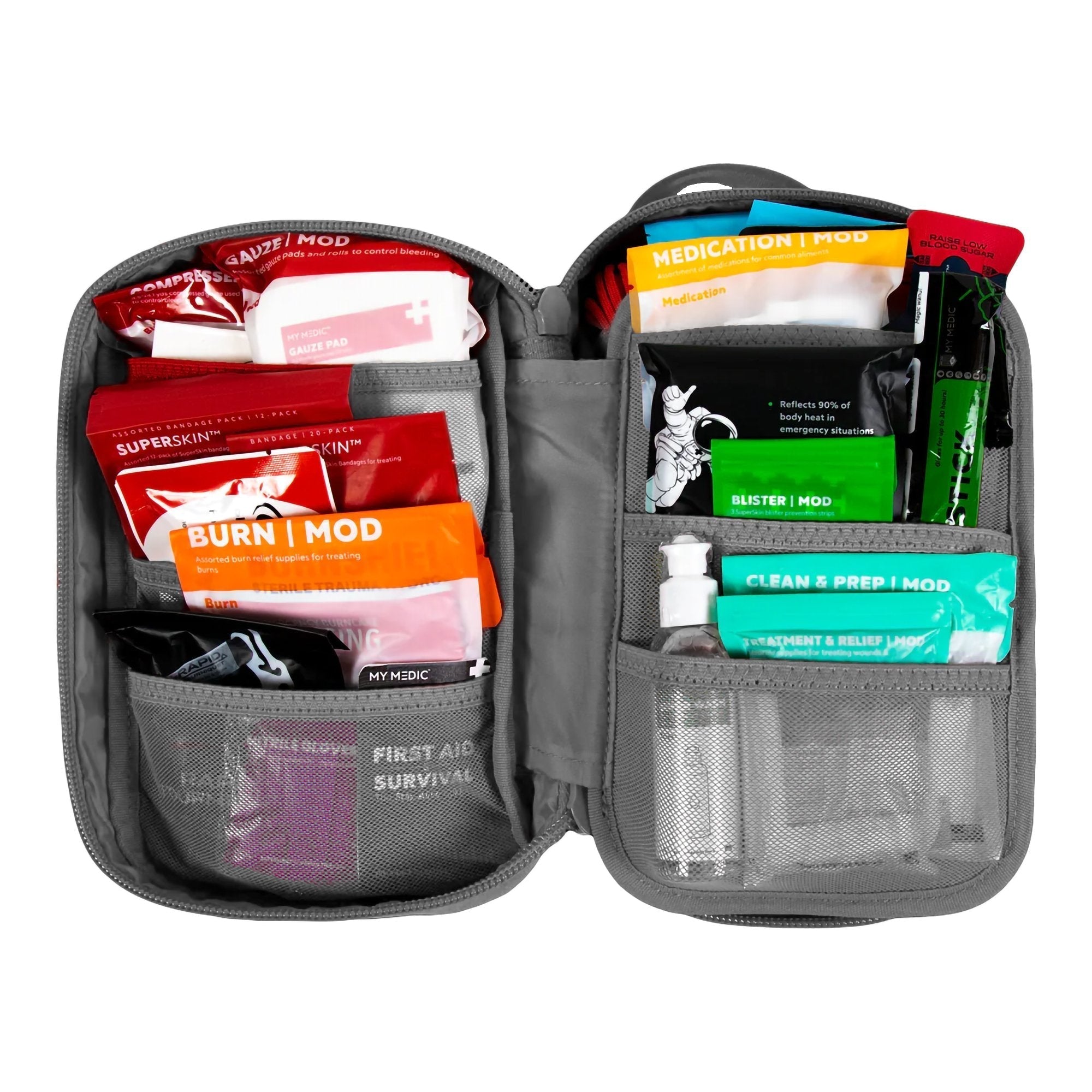 first aid kit my medic myfak standard gray nylon bag