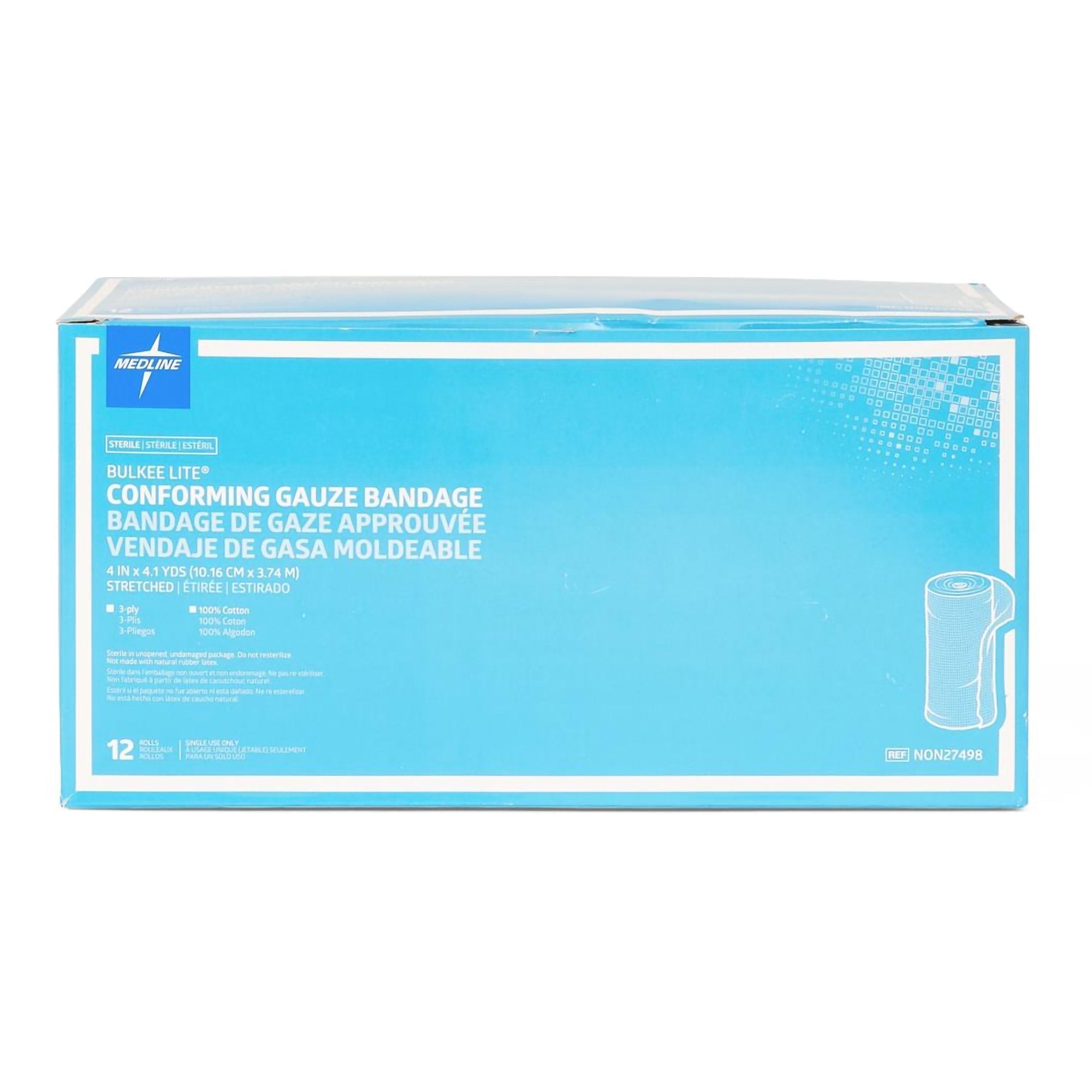 Fluff Bandage Roll Bulkee Lite 4 Inch X 4 1/10 Yard 3 Ply Sterile 1 per Pack