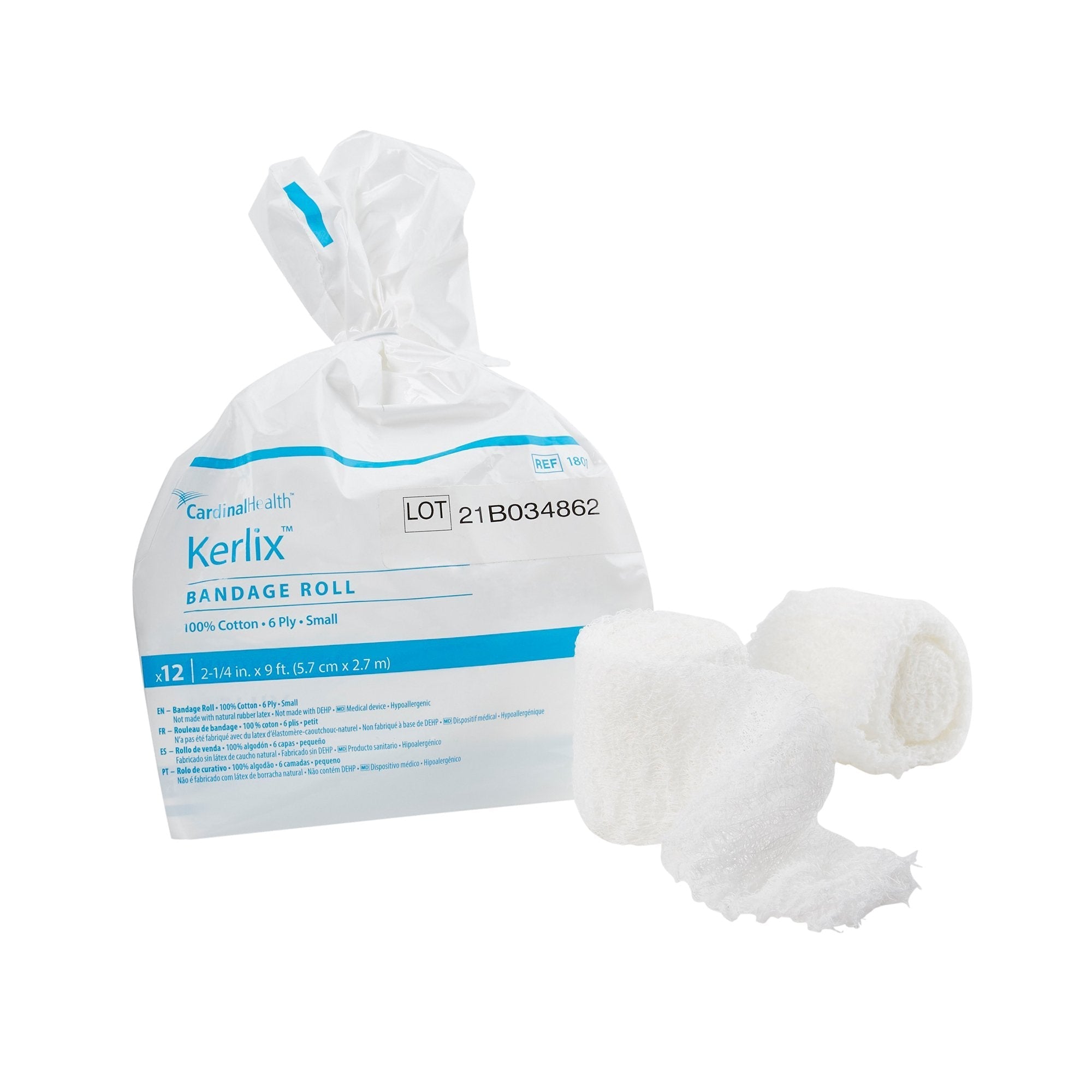 Fluff Bandage Roll Kerlix 2 1/4 Inch X 3 Yard 6 Ply NonSterile 12 per Pack