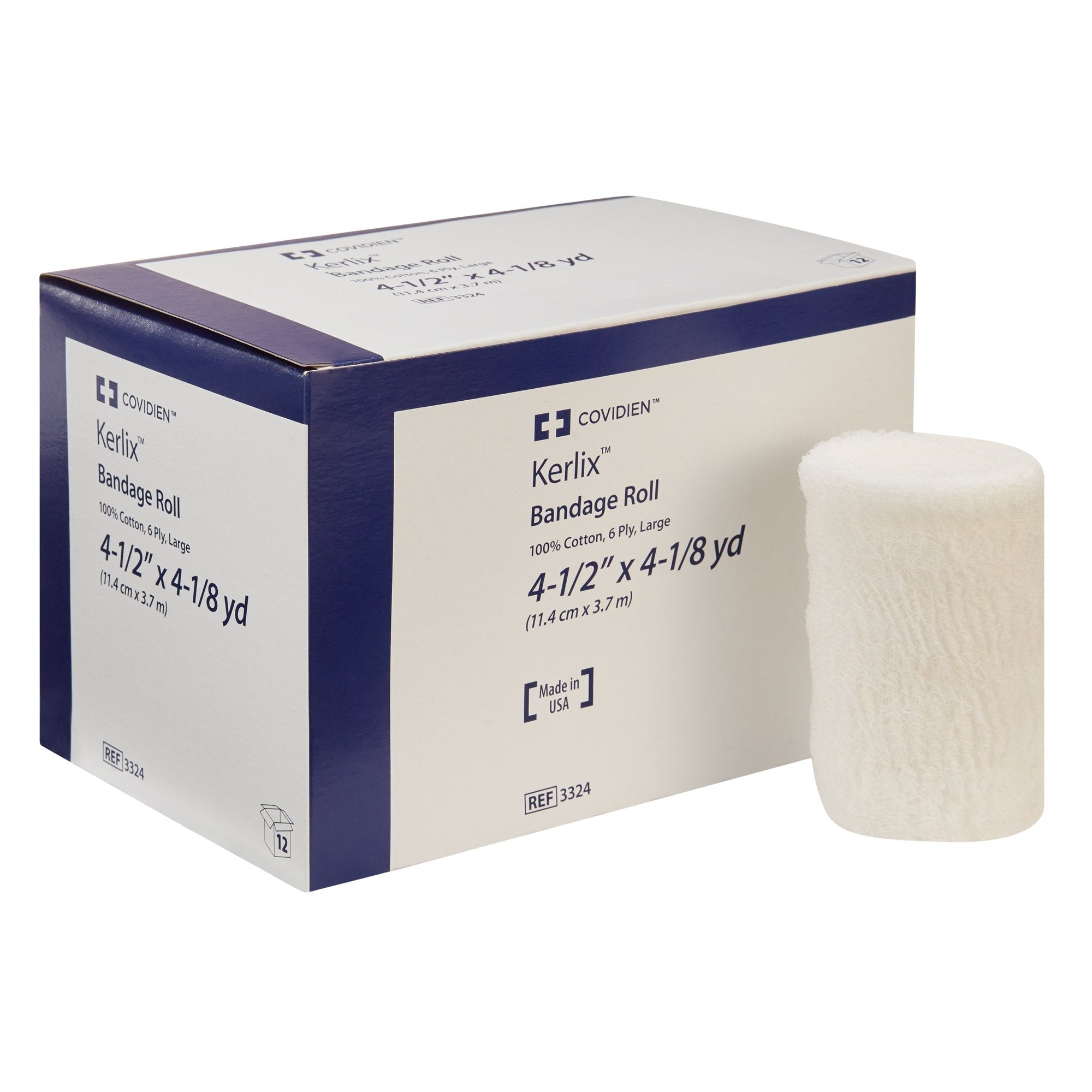 Fluff Bandage Roll Kerlix 4 1/2 Inch X 4 1/10 Yard 6 Ply NonSterile 12 per Pack