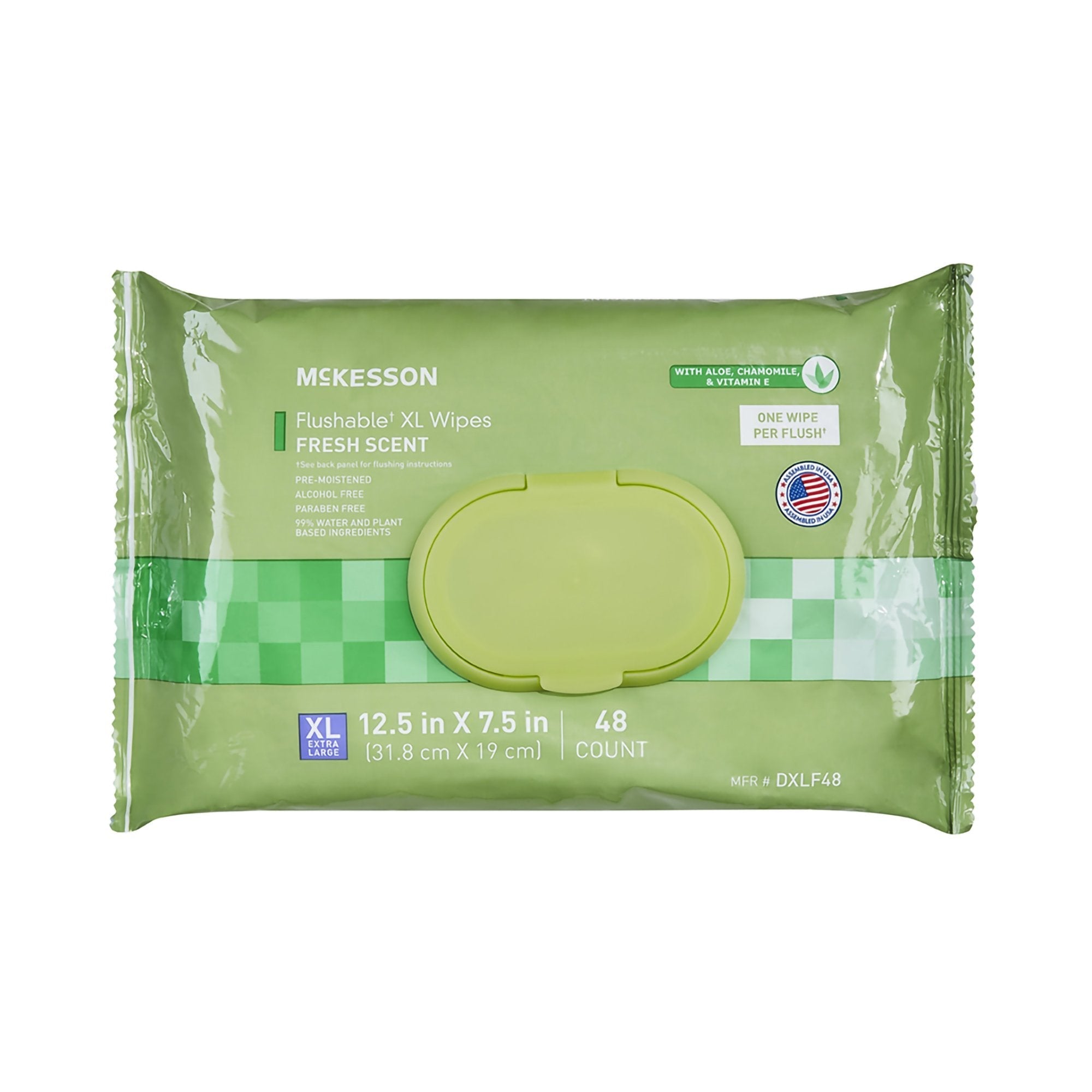 Flushable Personal Wipe McKesson Soft Pack Scented 48 Count