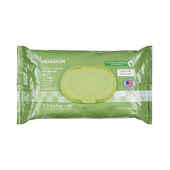 Flushable Personal Wipe McKesson Soft Pack Unscented 48 Count