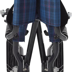 Drive Medical Fly-lite Wheelchair with Swing-away Footrests ,8 Casters In Rear. 6 Casters In Front Wheels ,300 lbs Weight Capacity ,DFL19BL