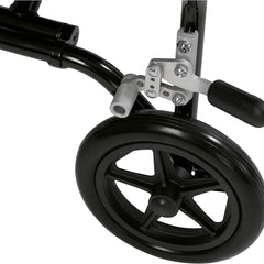 Drive Medical Fly-lite Wheelchair with Swing-away Footrests ,8 Casters In Rear. 6 Casters In Front Wheels ,300 lbs Weight Capacity ,DFL19BL