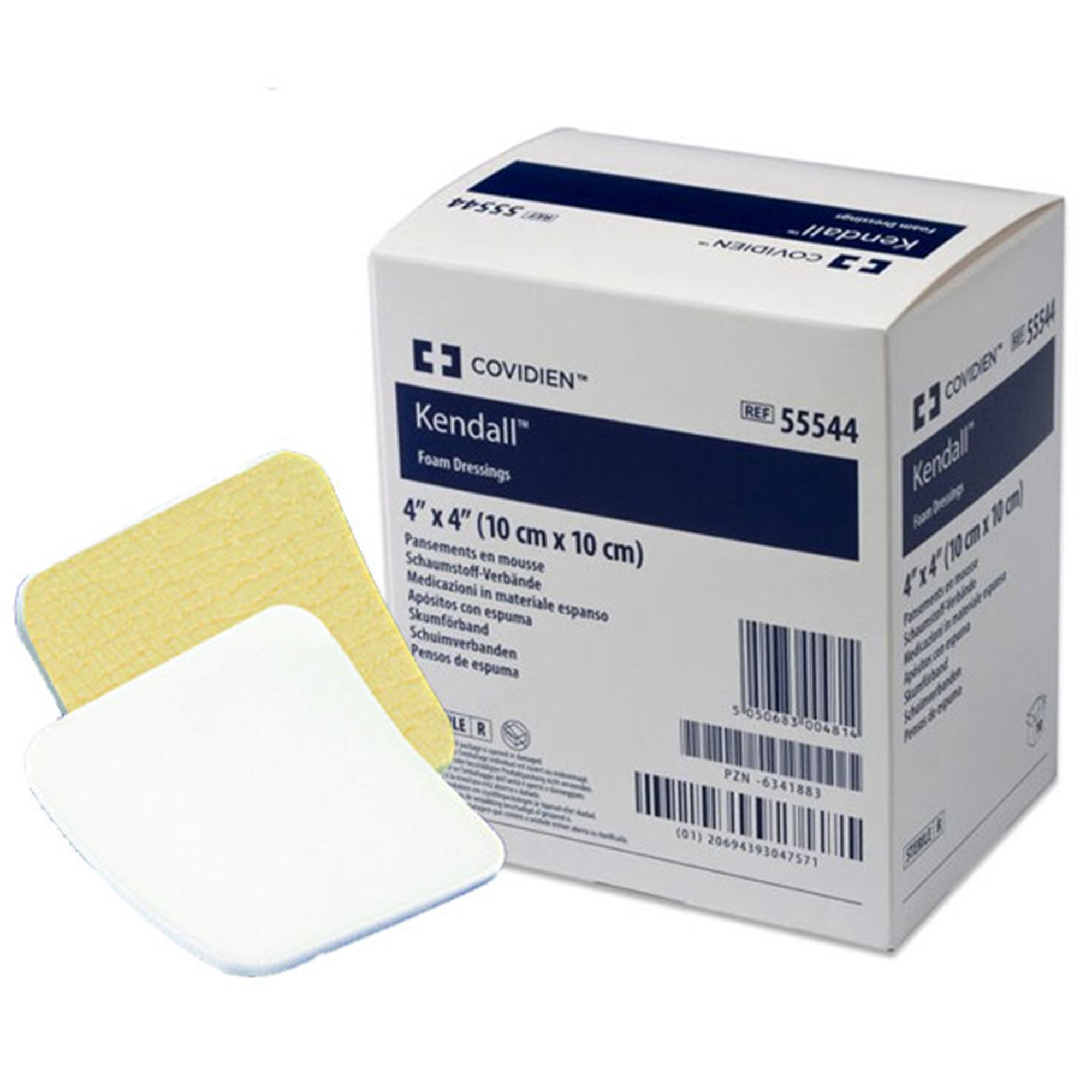 Foam Dressing Kendall Foam Island 4 X 4 Inch With Border Film Backing Acrylic Adhesive Square Sterile