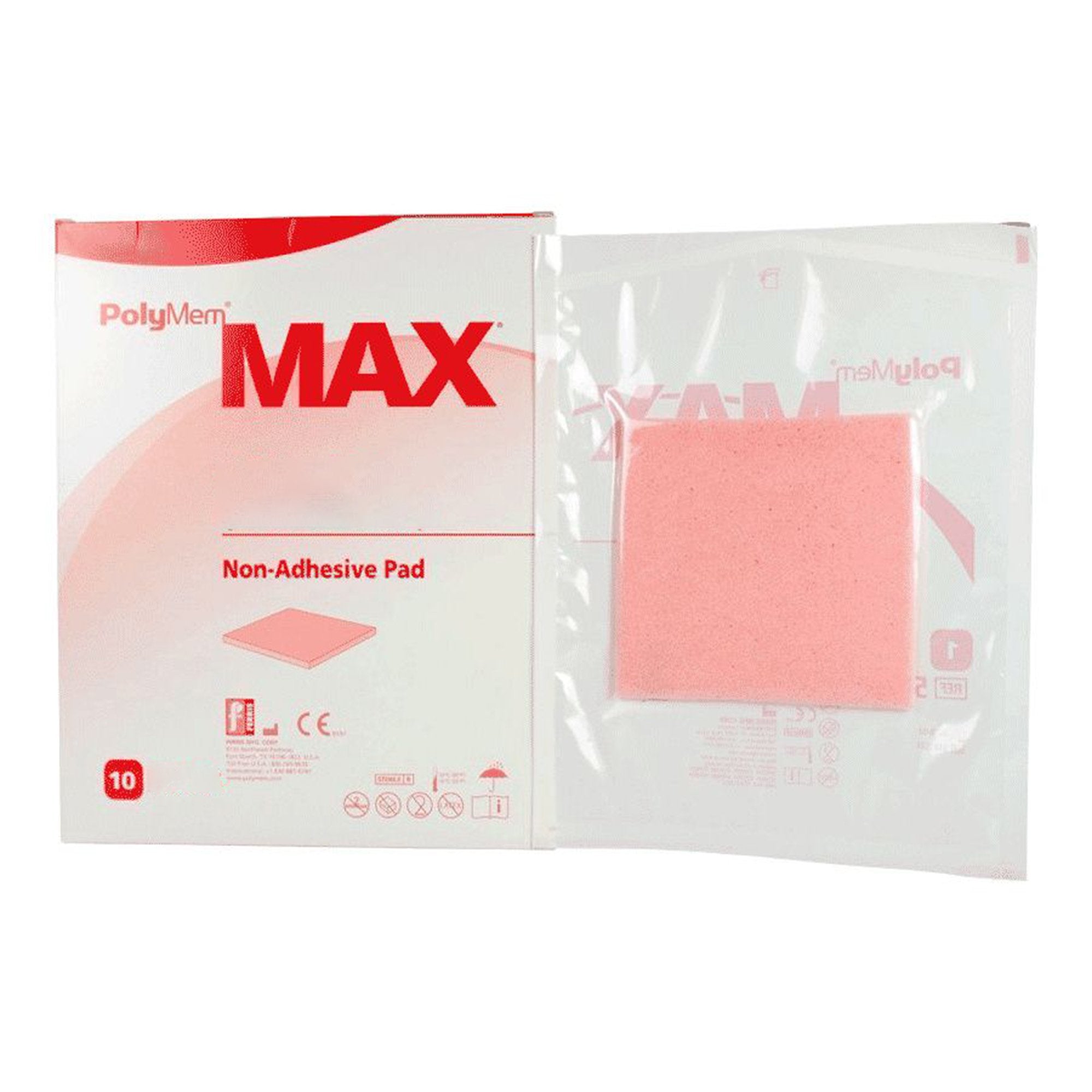Foam Dressing PolyMem Max 3 X 3 Inch Without Border Film Backing Nonadhesive Square Sterile