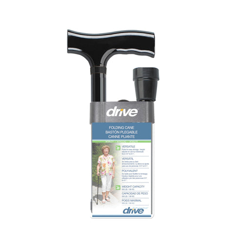 Folding Cane Pistol Grip Adj. Black Floral 33 37 All Care Store