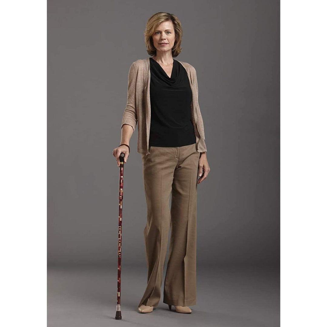 folding cane switch sticks® aluminum 32 to 37 inch height mimi print