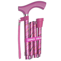 folding cane switch sticks® aluminum 32 to 37 inch height tango print