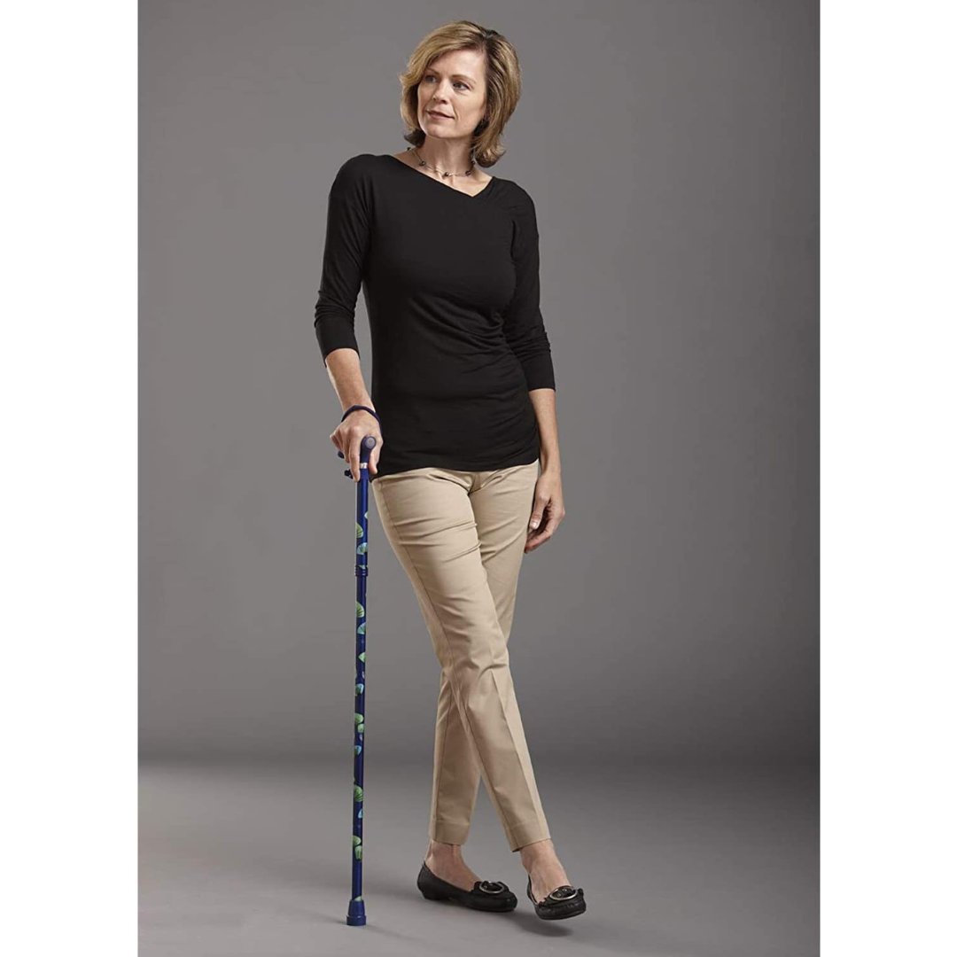 folding cane switch sticks® aluminum 32 to 37 inch height thames print
