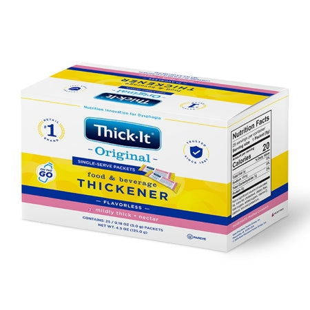 food and beverage thickener thick it original 5 gram individual packet unflavored powder iddsi level 2 mildly thick packaging type box