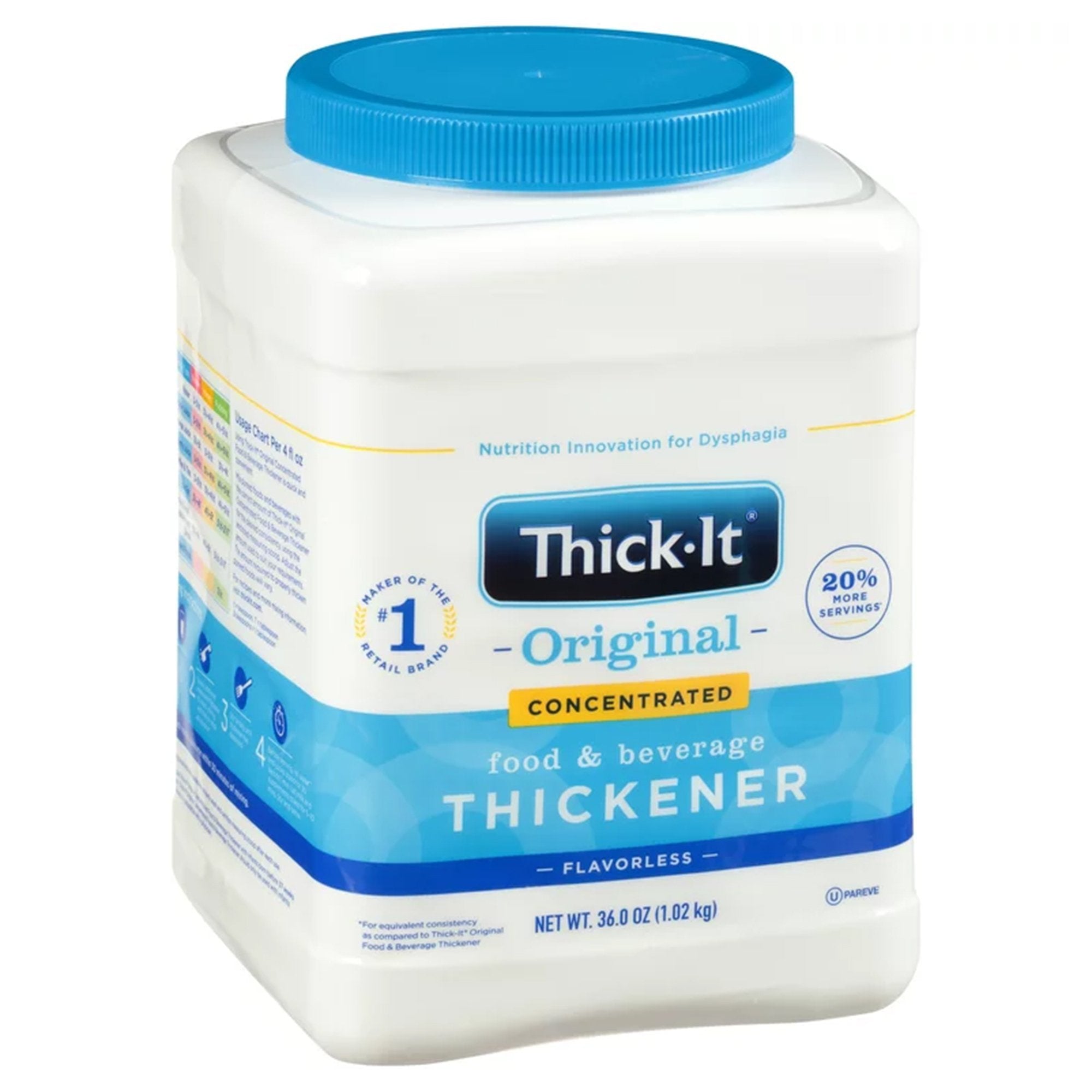 Food and Beverage Thickener Thick It Original Concentrated 10 oz. Canister Unflavored Powder IDDSI Level 0 Thin