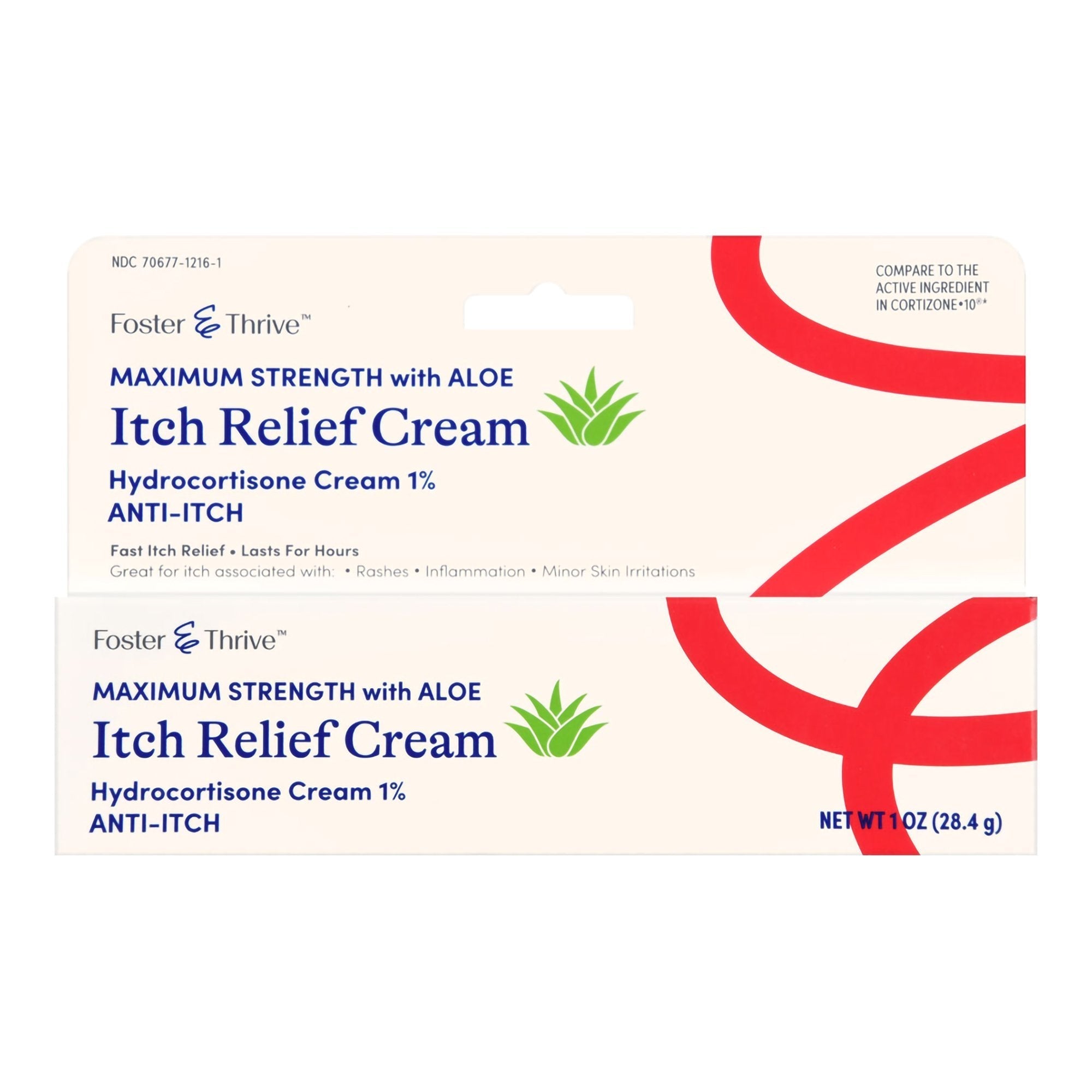 Itch Relief Foster & Thrive 1% Strength Cream 1 oz. Tube