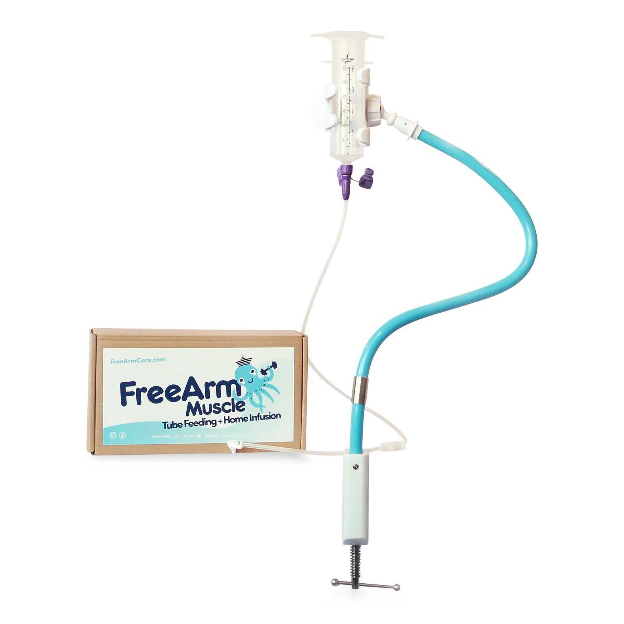 Feeding Tube / Infusion Bag Holder FreeArm Muscle Blue
