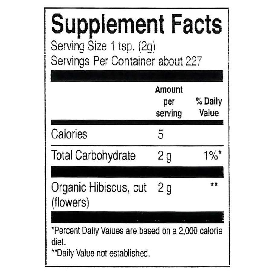 frontier herb hibiscus flowers organic cut and sifted bulk 1 lb