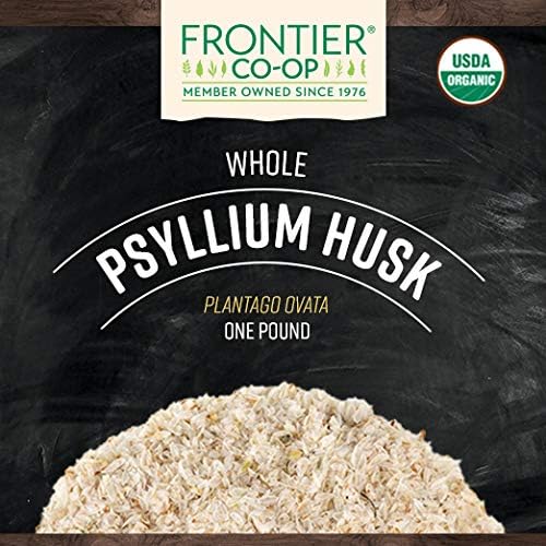 frontier herb organic psyllium seed husk powder single bulk item 1lb