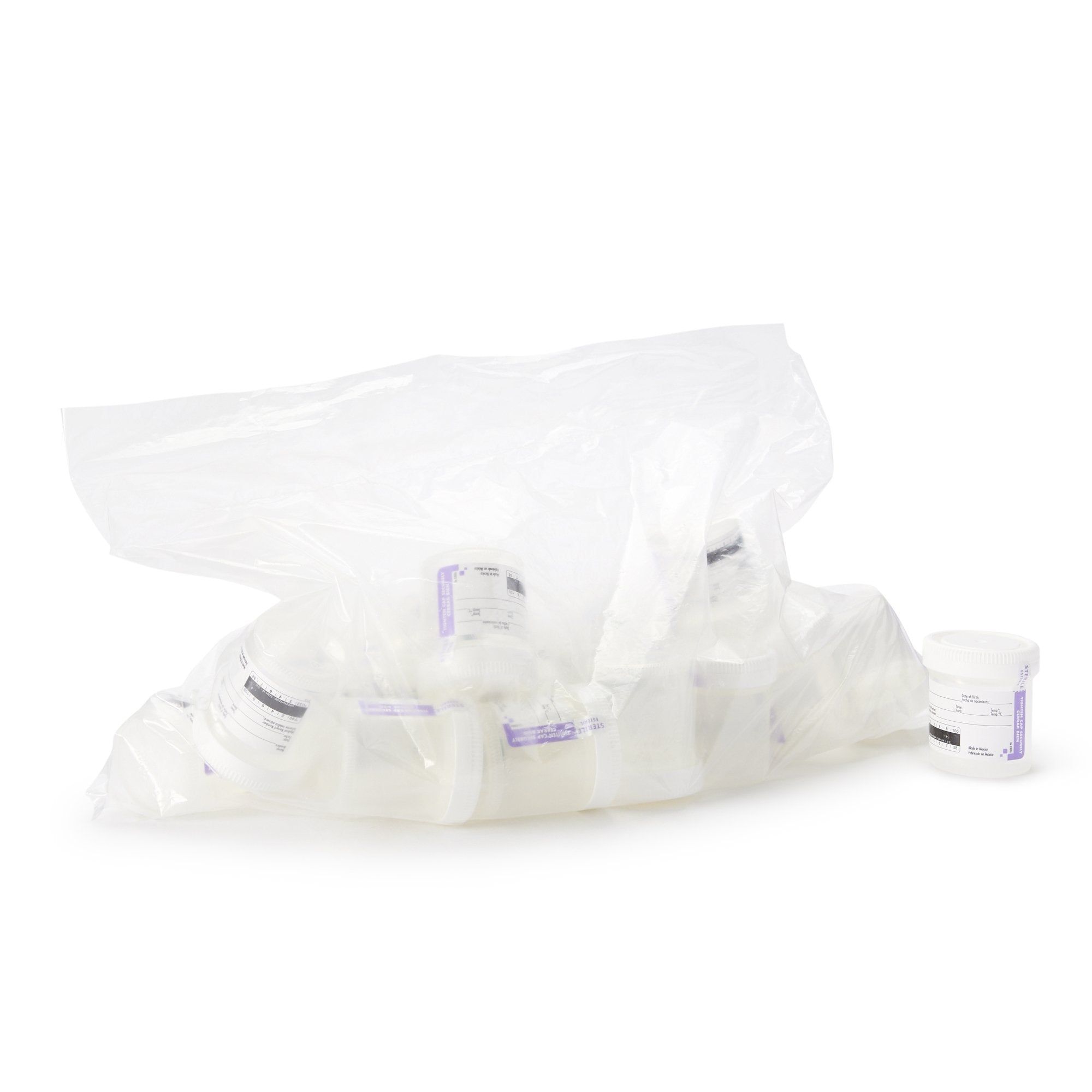 Specimen Container Samco Wide-Mouth Bio-Tite 55 mm Opening 90 mL (3 oz.) Screw Cap Patient Information Sterile