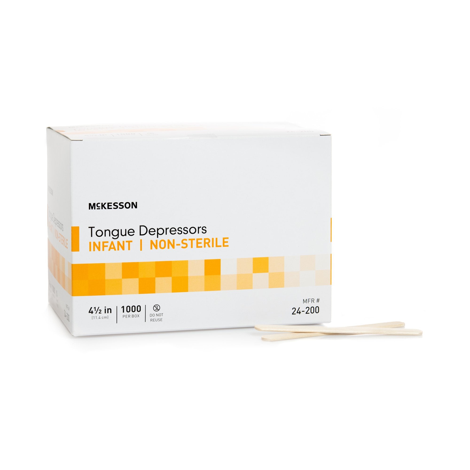Depresor de lengua McKesson de 4-1/2 pulgadas de largo, madera