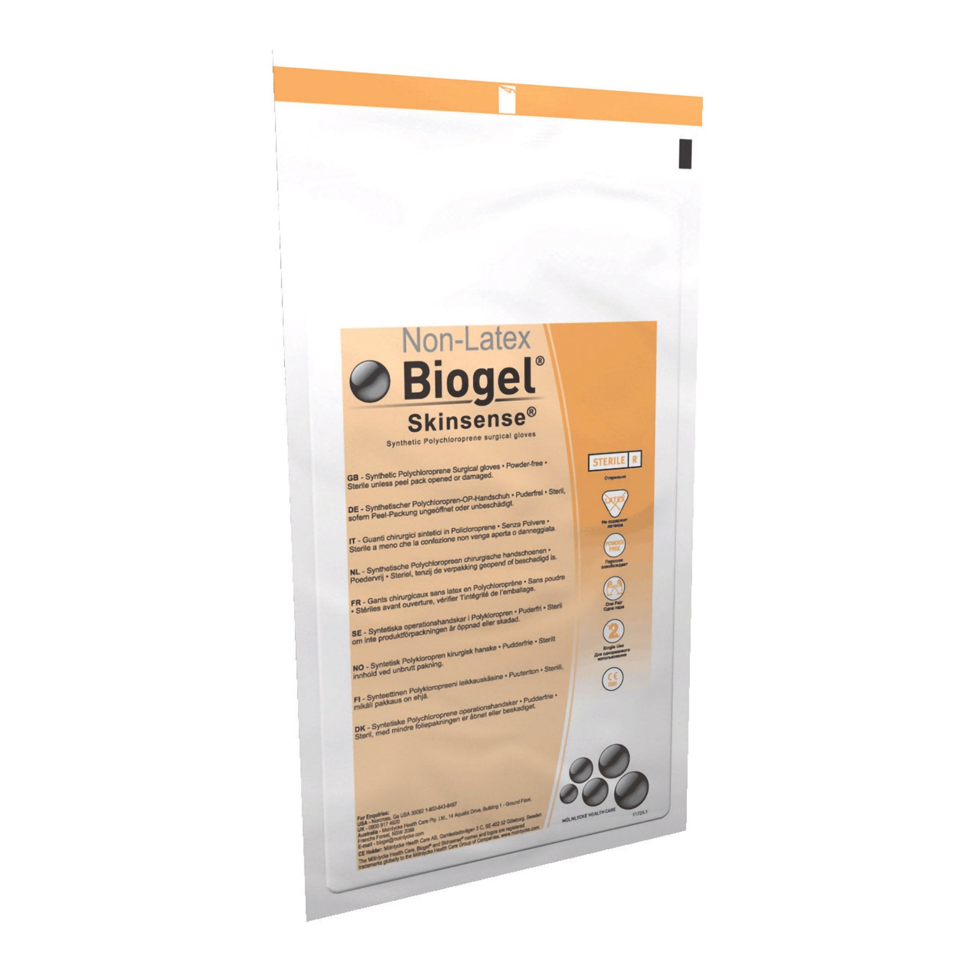 Surgical Glove Biogel Skinsense Size 8 Sterile Polyisoprene Standard Cuff Length Micro-Textured Straw Not Chemo Approved