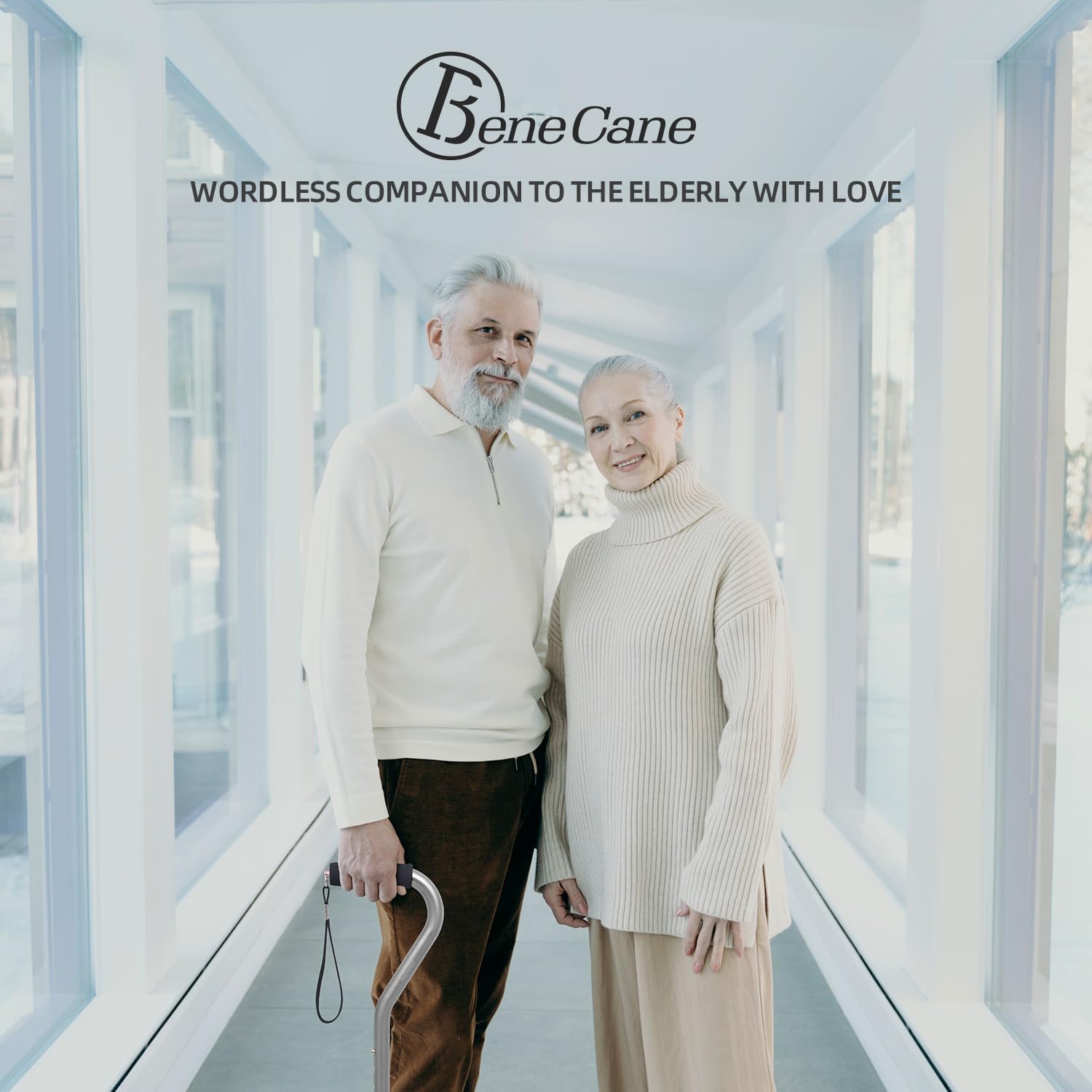 walking cane for men women adjustable cane with offset soft cushioned handle portable lightweight sturdy mobility walker aid for elderly seniors collapsible cane 1