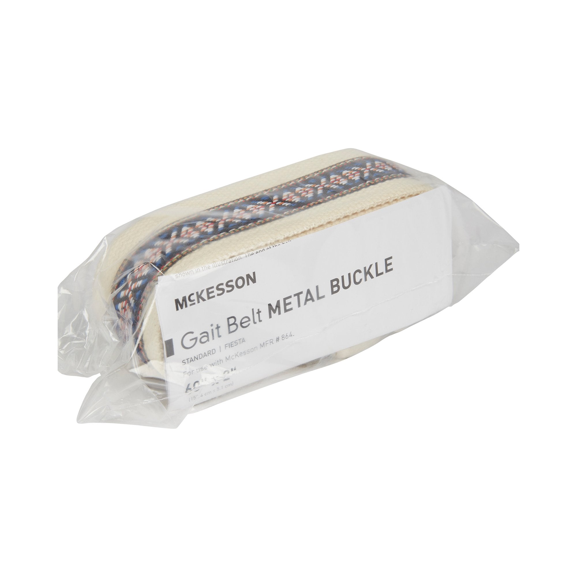 gait belt mckesson 60 inch length fiesta design packaging type each