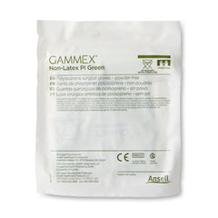 gammex non latex pi green polyisoprene surgical glove size 8 light green gammex non latex pi green surgical glove mk648145bx