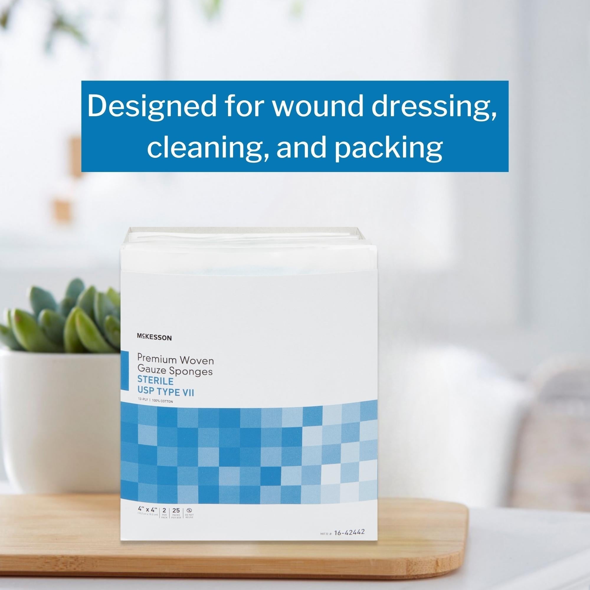 gauze sponge mckesson 4 x 4 inch 12 ply sterile 2 per pack packaging type box