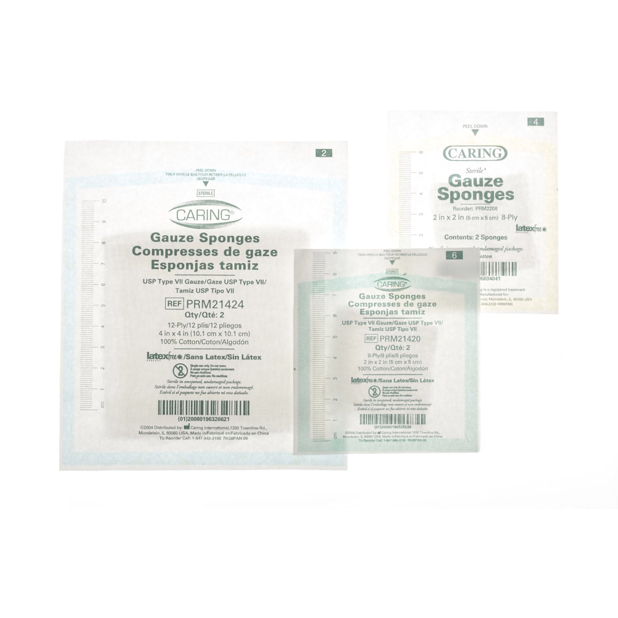 Gauze Sponge Medline Essentials 3 X 3 Inch 12 Ply Sterile 2 per Pack