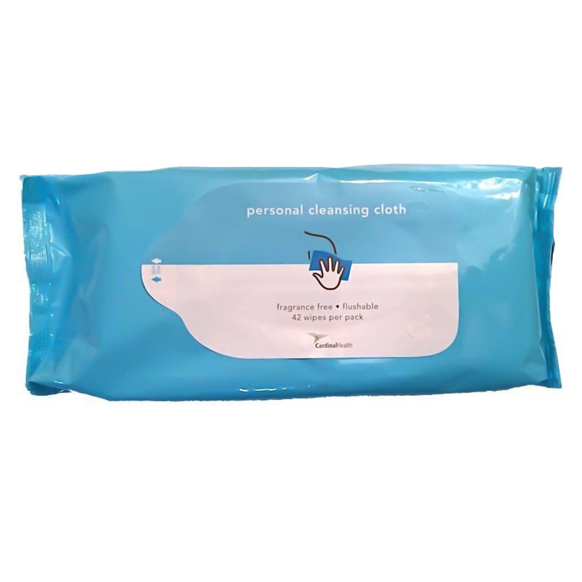 Personal Cleansing Wipe Cardinal Health™ Soft Pack Unscented 42 Count