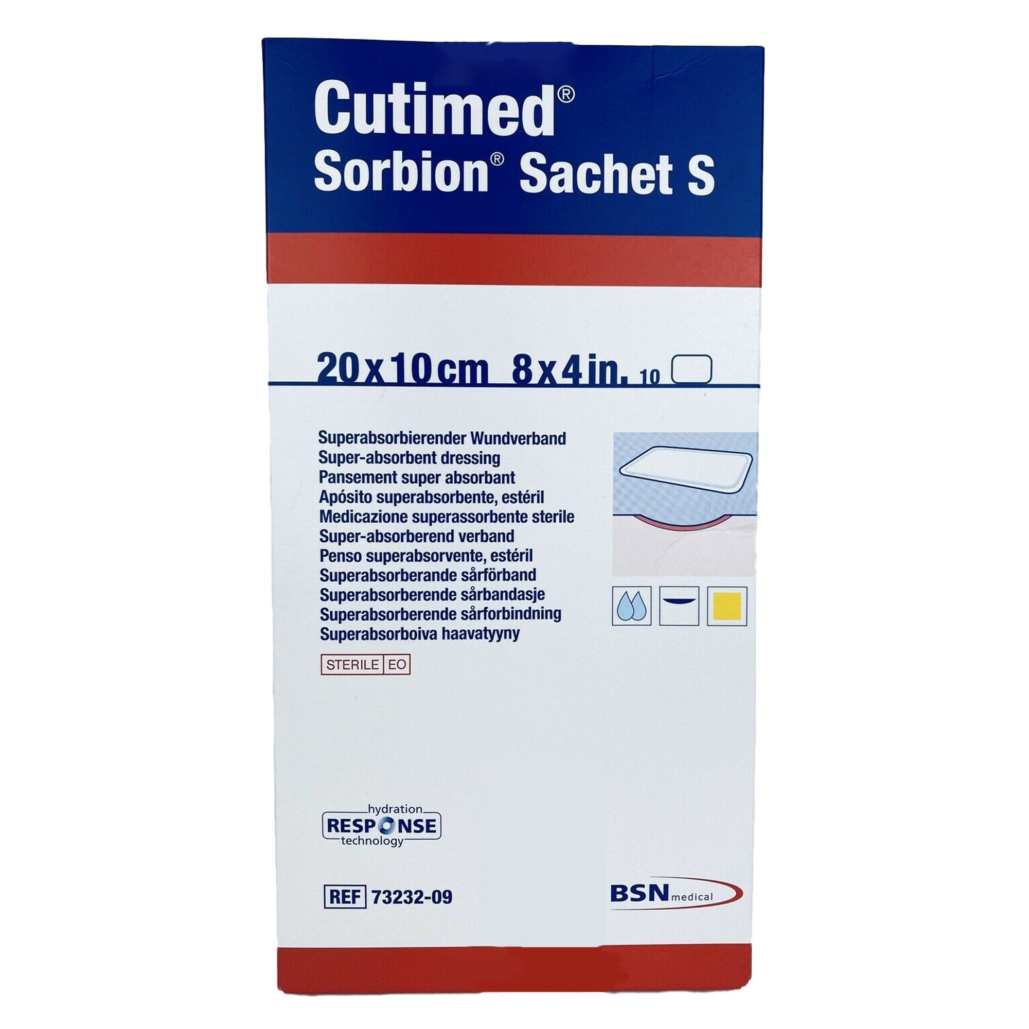 Gelling Fiber Wound Dressing Cutimed Sorbion Sachet S 4 X 8 Inch Rectangle Sterile
