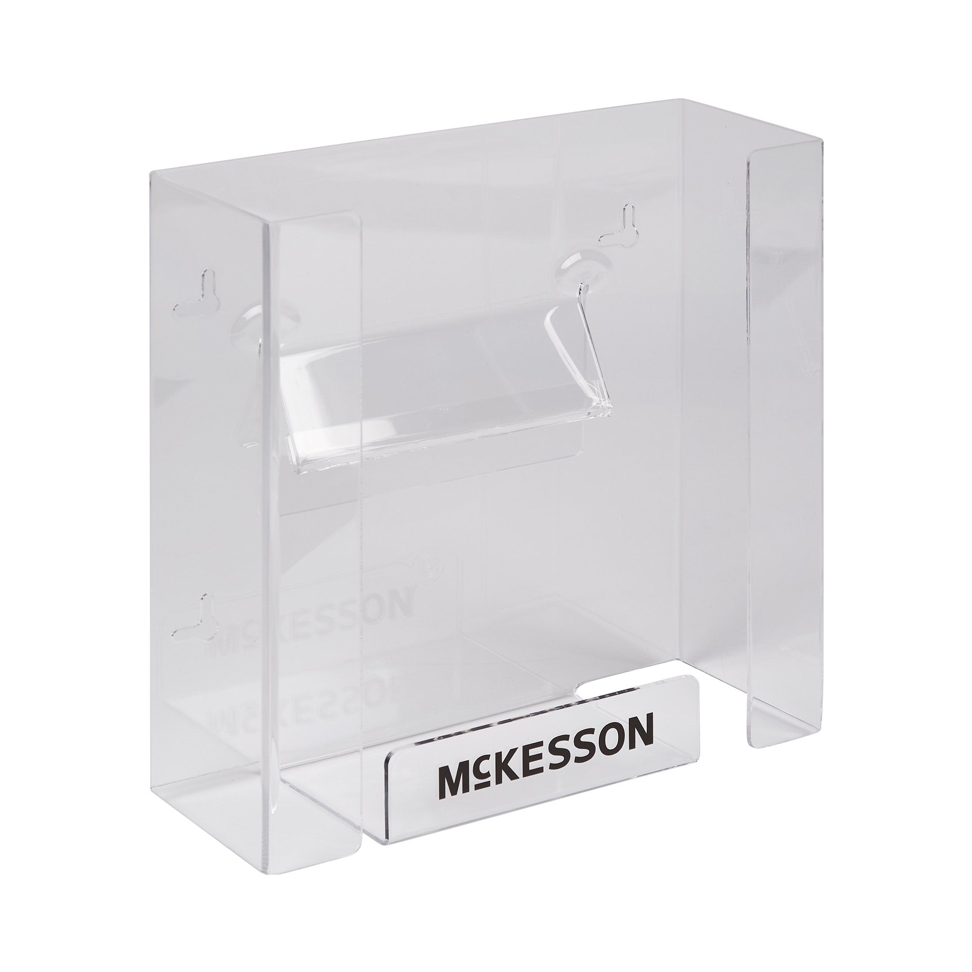 glove box holder mckesson horizontal or vertical mounted 2 box capacity clear 4 x 10 x 10 3 4 inch plastic packaging type each