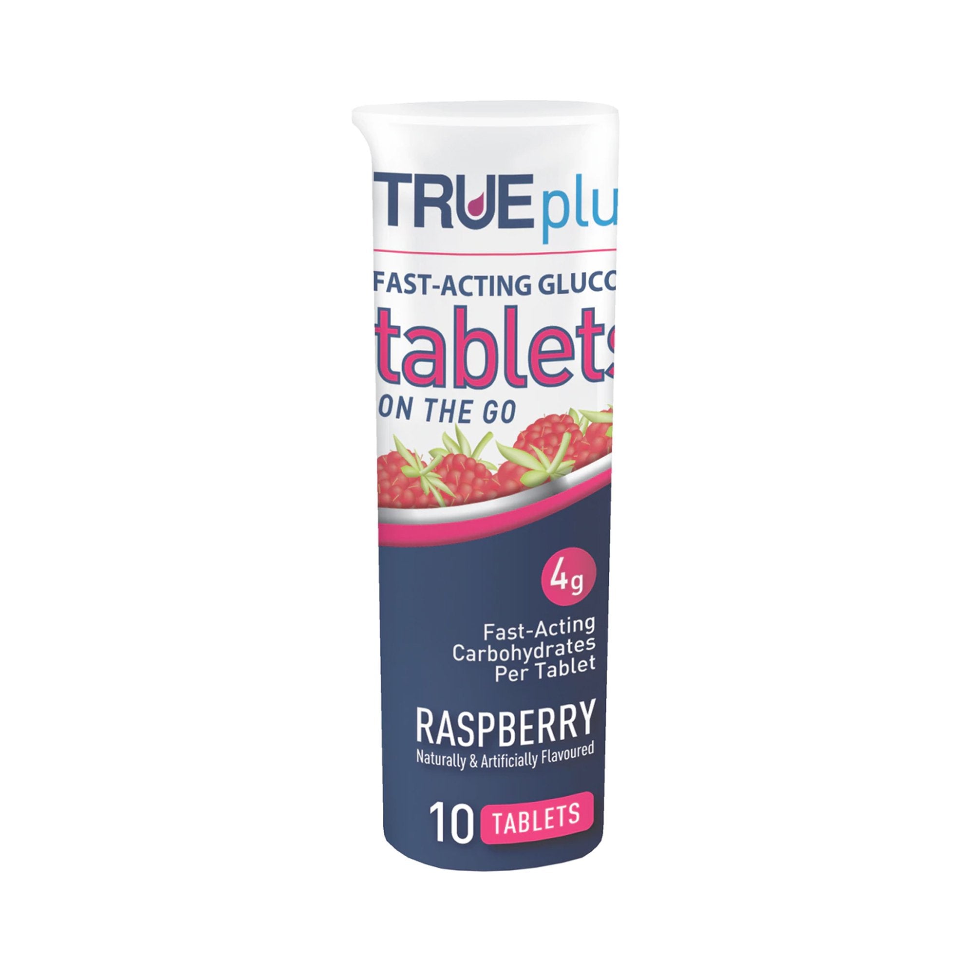 Glucose Supplement TRUEplus 10 per Bottle Chewable Tablet Raspberry Flavor