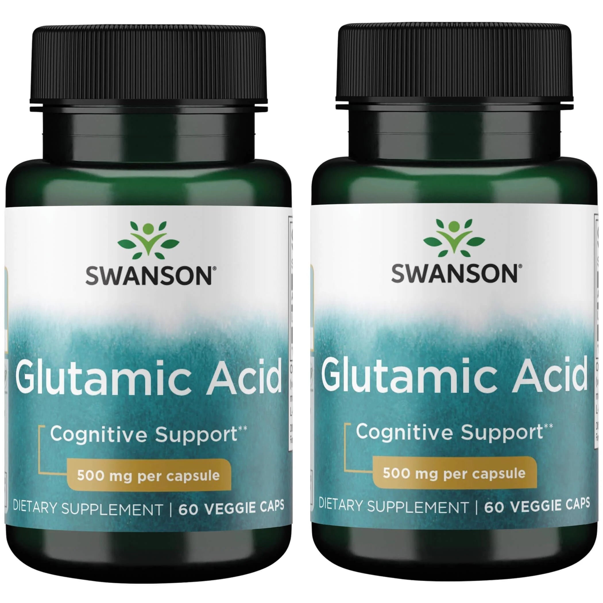 Glutamic Acid 500 Mg 60 Veg Caps 2 Pack