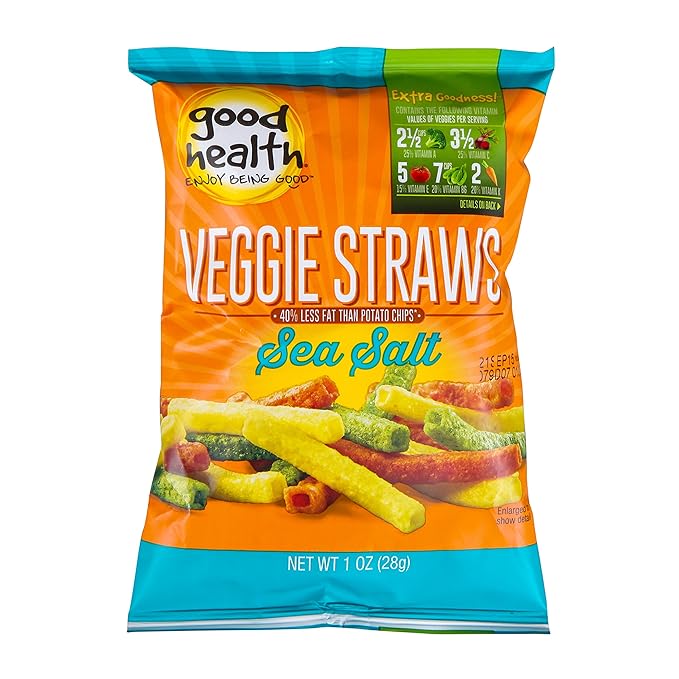 good health sea salt veggie straws case of 10 6 25 oz