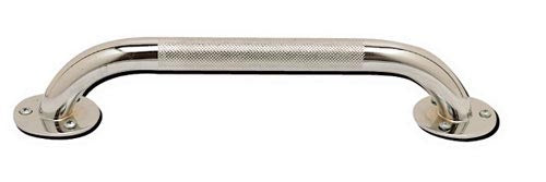 grab bar knurled chrome 16in
