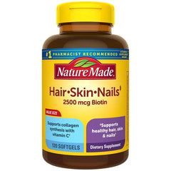 Hair Skin Nails‡ 2500 Mcg Softgels