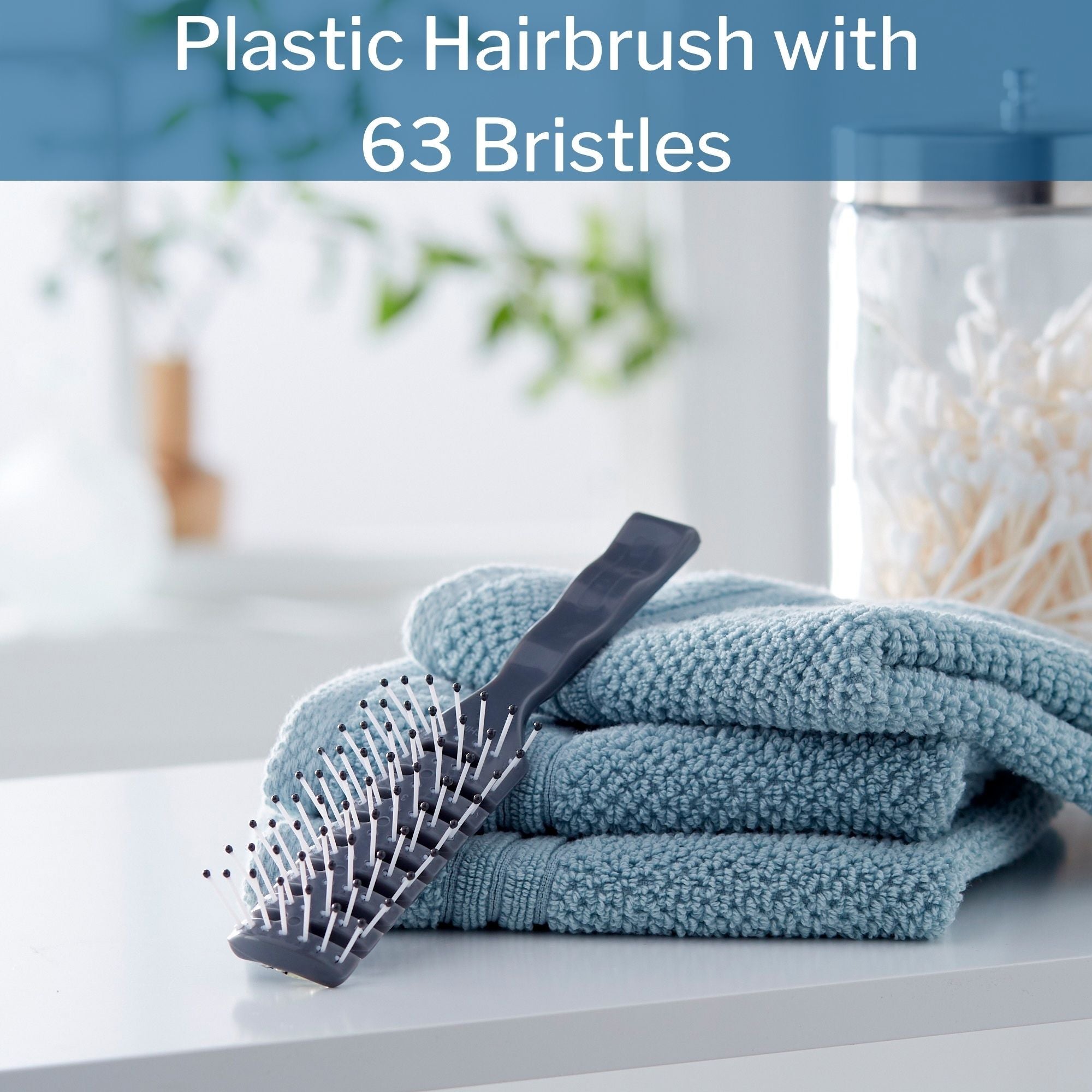 hairbrush mckesson plastic bristles 7 7 inch packaging type each