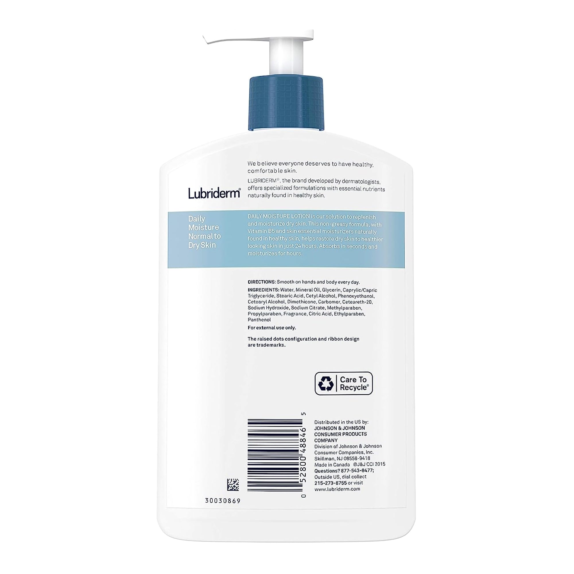 hand and body moisturizer lubriderm daily moisture 16 oz pump bottle unscented lotion