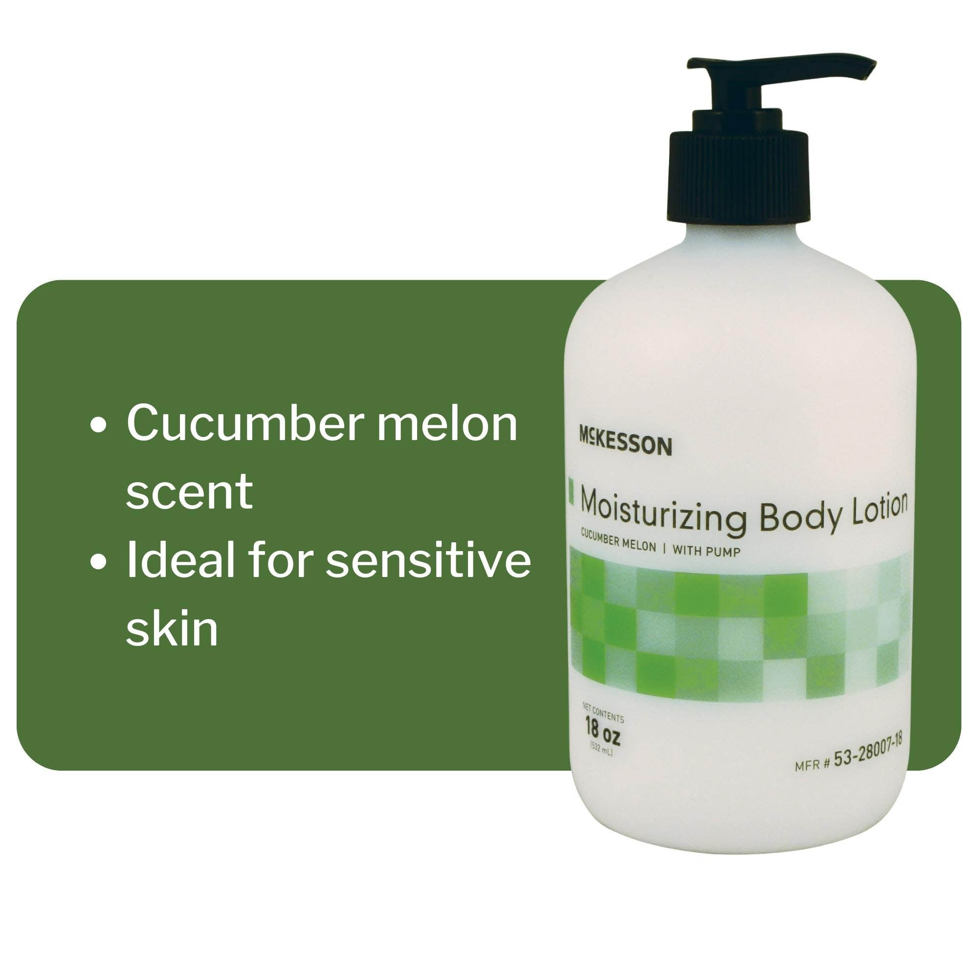 hand and body moisturizer mckesson 18 oz pump bottle cucumber melon scent lotion packaging type each