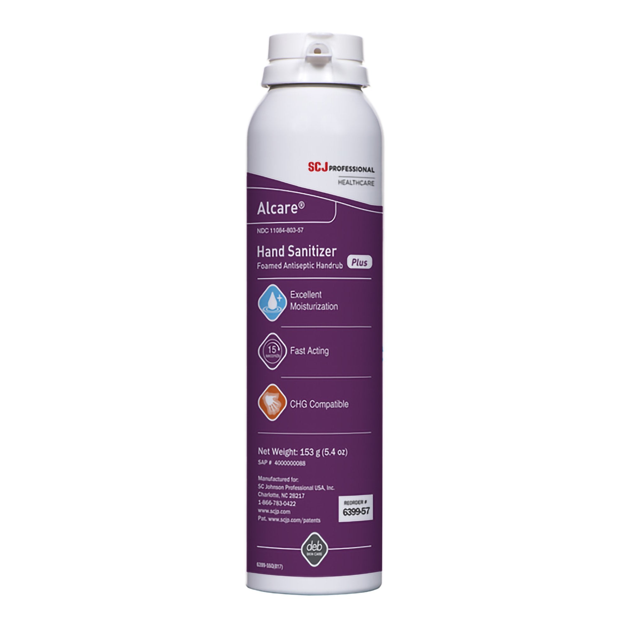 Hand Sanitizer Alcare Plus 5.4 oz. Ethyl Alcohol Foaming Aerosol Can