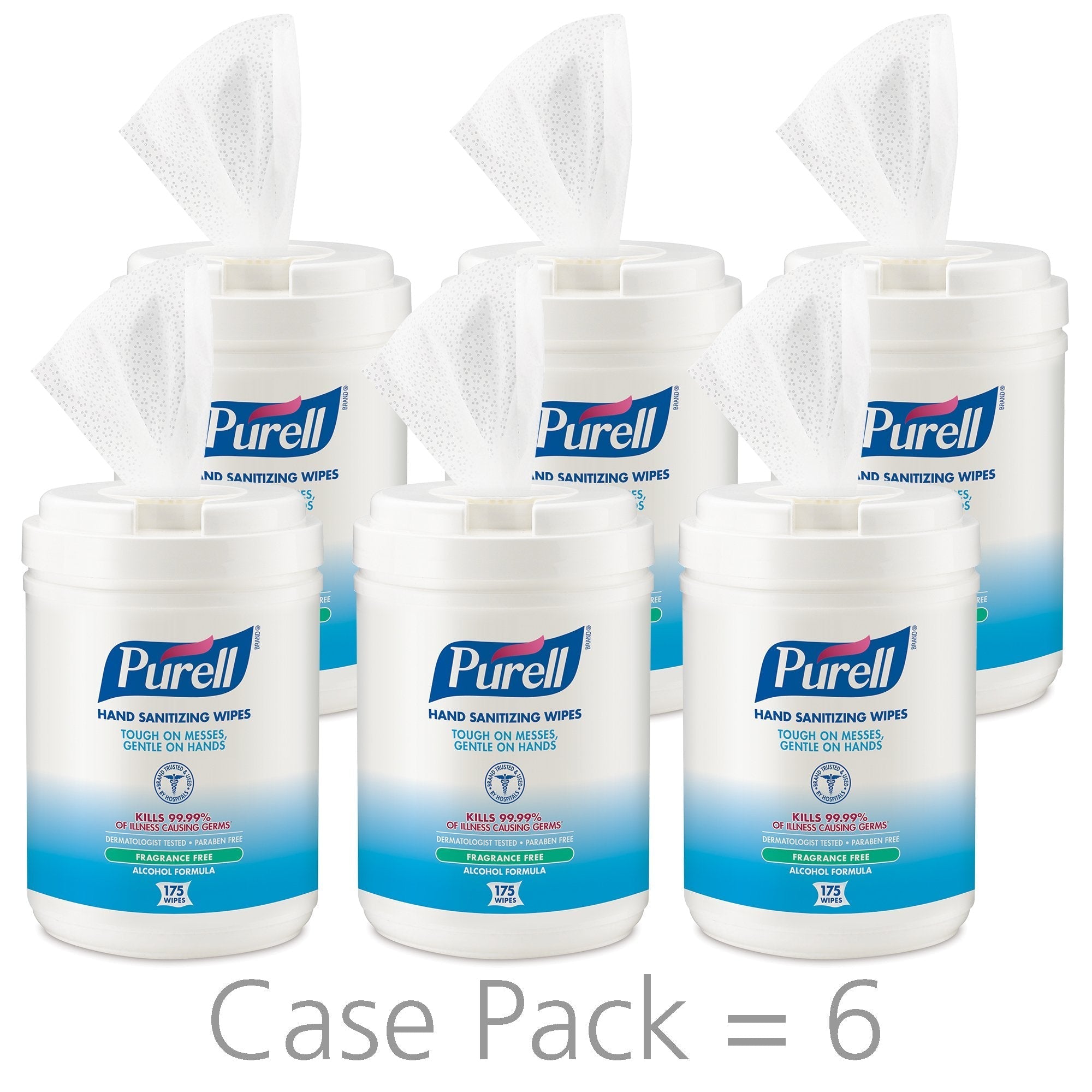 hand sanitizing wipe purell 175 count ethyl alcohol wipe canister packaging type case